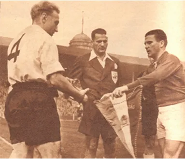 Le squadre schierate prima di Inghilterra–Ungheria del 1953